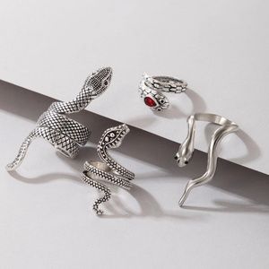 4pc Snake Design Rings